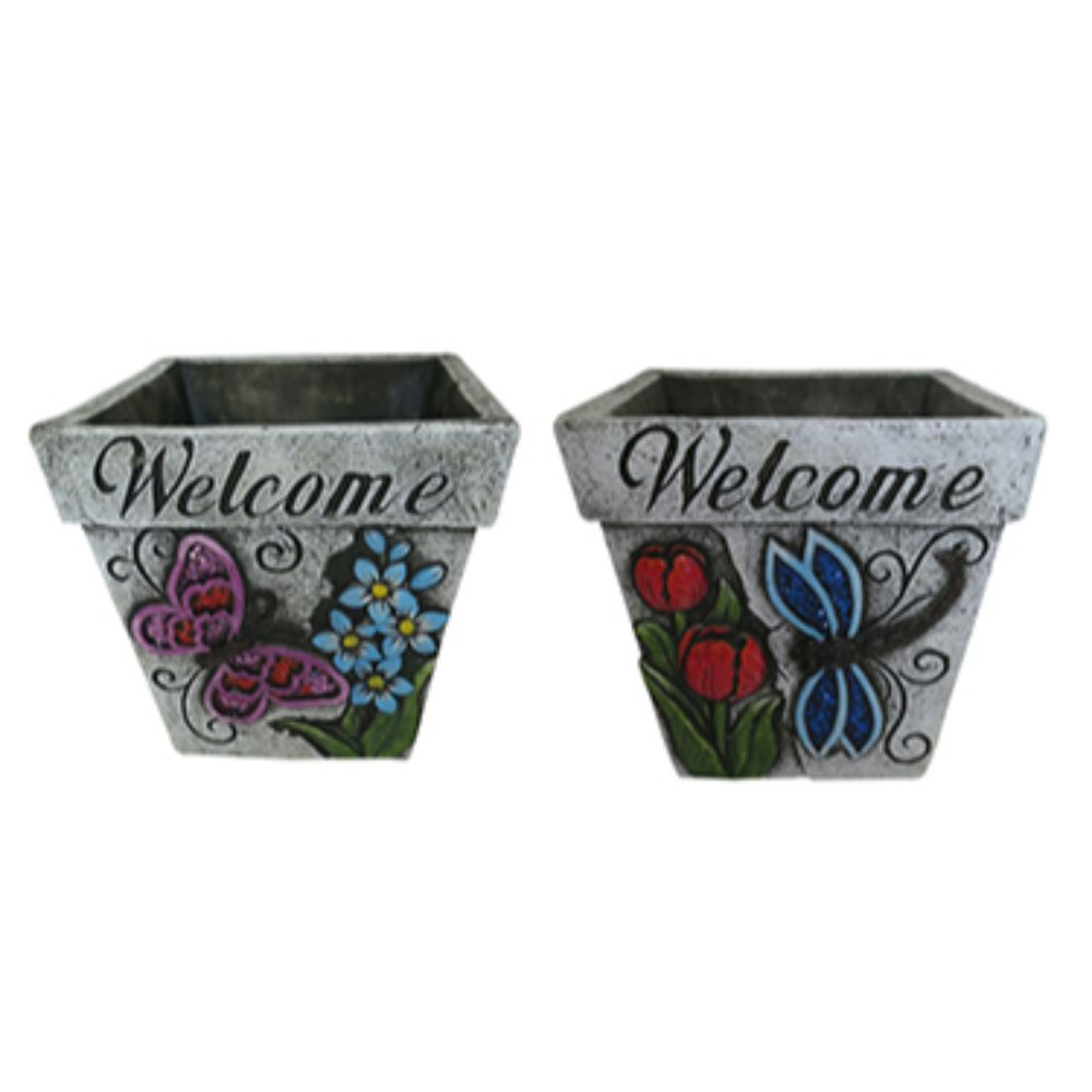 Welcome Flower Pots